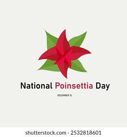 vector graphic of National Poinsettia Day good for national National Poinsettia Day celebration. flat design. flyer design.flat illustration.