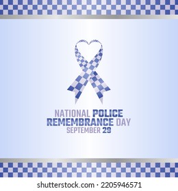 vector graphic of national police remembrance day good for national police remembrance day celebration. flat design. flyer design.flat illustration.