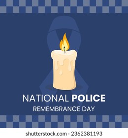 Vector graphic of National Police Remembrance Day