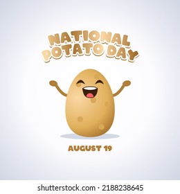 vector graphic of national potato day good for national potato day celebration. flat design. flyer design.flat illustration.