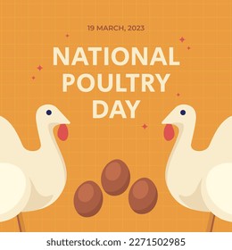 gráfico vectorial del día nacional de las aves de corral, bueno para la celebración del día nacional de las aves de corral. diseño plano. diseño de volante.ilustración plana.