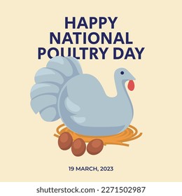 gráfico vectorial del día nacional de las aves de corral, bueno para la celebración del día nacional de las aves de corral. diseño plano. diseño de volante.ilustración plana.