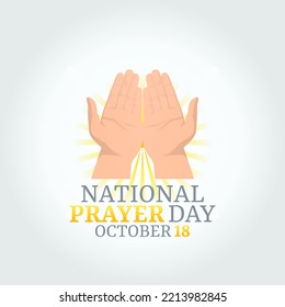 vector graphic of national prayer day good for national prayer day celebration. flat design. flyer design.flat illustration.