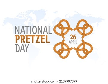 vector graphic of national pretzel day good for national pretzel day celebration. flat design. flyer design.flat illustration.