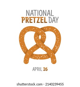 vector graphic of national pretzel day good for national pretzel day celebration. flat design. flyer design.flat illustration.