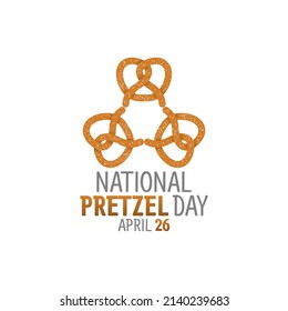 vector graphic of national pretzel day good for national pretzel day celebration. flat design. flyer design.flat illustration.