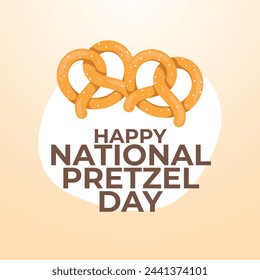 vector graphic of National Pretzel Day ideal for National Pretzel Day celebration.