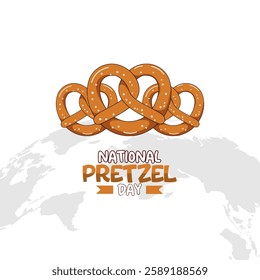 vector graphic of national pretzel day for national pretzel day celebration.