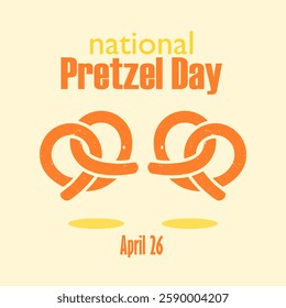 vector graphic of National Pretzel Day ideal for National Pretzel Day celebration.