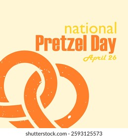 vector graphic of National Pretzel Day ideal for National Pretzel Day celebration