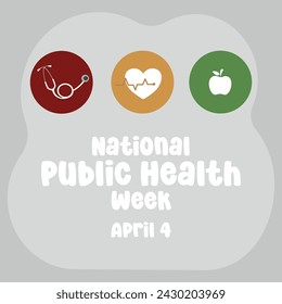 Gráfico vectorial de la Semana Nacional de Salud Pública ideal para la celebración de la Semana Nacional de Salud Pública.