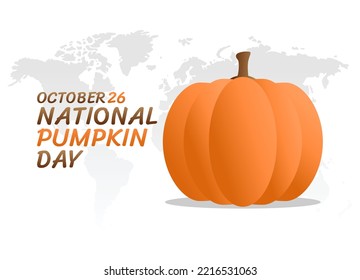vector graphic of national pumpkin day good for national pumpkin day celebration. flat design. flyer design.flat illustration.