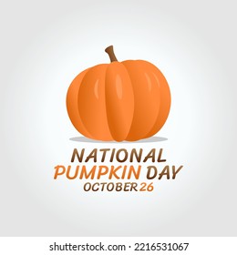 gráfico vectorial del día nacional de la calabaza bueno para la celebración del día nacional de la calabaza. diseño plano. diseño de volante.ilustración plana.