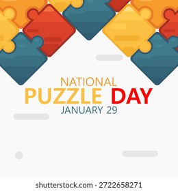 Vektorgrafik des National Puzzle Day, ideal für die Feier des National Puzzle Day.

