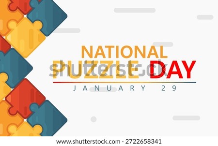 Vector graphic of National Puzzle Day ideal for National Puzzle Day celebration.
