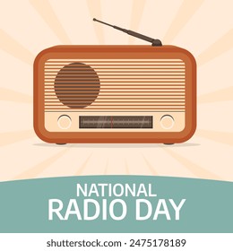 vector graphic of National Radio Day ideal for National Radio Day celebration.