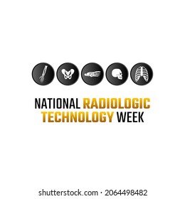 vector graphic of national radiologic technology week good for national radiologic technology week celebration. flat design. flyer design.flat illustration.