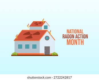 Vektorgrafik des National Radon Action Month für den National Radon Action Month.