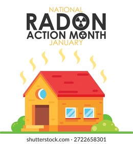 Vector graphic of National Radon Action Month ideal for National Radon Action Month celebration.
