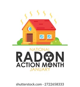 Vector graphic of National Radon Action Month ideal for National Radon Action Month celebration.
