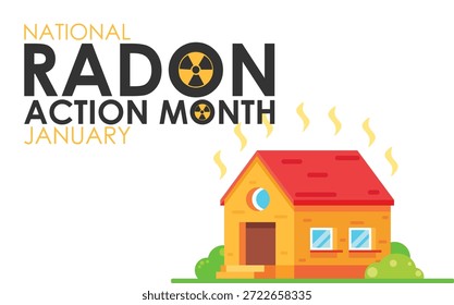 Vector graphic of National Radon Action Month ideal for National Radon Action Month celebration.
