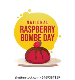 vector graphic of National Raspberry Bombe Day ideal for National Raspberry Bombe Day celebration.