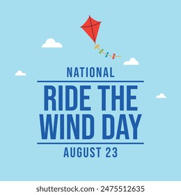 vector graphic of National Ride The Wind Day ideal for National Ride The Wind Day celebration.