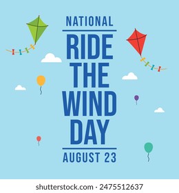 Gráfico de Vector de National Ride The Wind Day ideal para la celebración del National Ride The Wind Day.