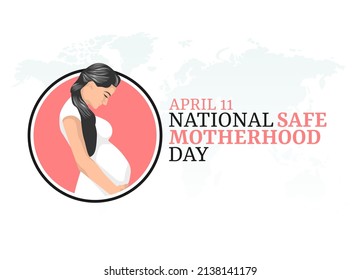 gráfico vectorial del día nacional de la maternidad sin riesgo bueno para la celebración del día nacional de la maternidad sin riesgo. diseño plano. diseño de volante.ilustración plana.