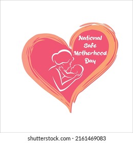vector graphic of national safe motherhood day good for national safe motherhood day celebration. flat design. flyer design. Flat illustration.