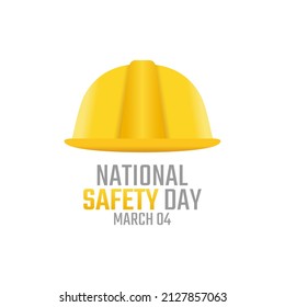 vector graphic of national safety day good for national safety day celebration. flat design. flyer design.flat illustration.