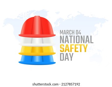 vector graphic of national safety day good for national safety day celebration. flat design. flyer design.flat illustration.