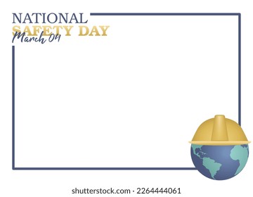 vector graphic of national safety day good for national safety day celebration. flat design. flyer design.flat illustration.
