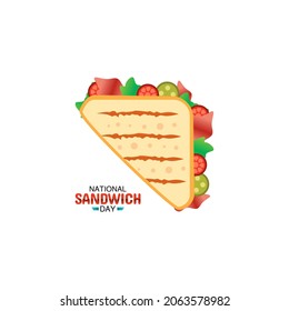 vector graphic of national sandwich day good for national sandwich day celebration. flat design. flyer design.flat illustration.
