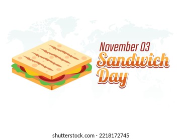 vector graphic of national sandwich day good for national sandwich day celebration. flat design. flyer design.flat illustration.