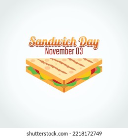 vector graphic of national sandwich day good for national sandwich day celebration. flat design. flyer design.flat illustration.