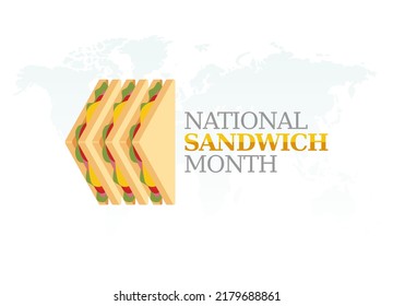 vector graphic of national sandwich month good for national sandwich month celebration. flat design. flyer design.flat illustration.