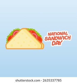 gráfico vetorial do Mês Nacional do Sanduíche ideal para celebração do Mês Nacional do Sanduíche
