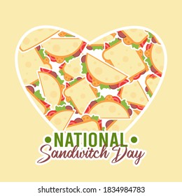 gráfico vectorial del día nacional de sandwitch bueno para la celebración del día nacional de sandwitch. diseño plano. diseño de volante.ilustración plana.