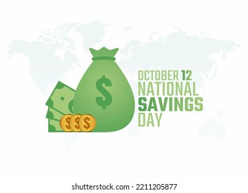 vector graphic of national savings day good for national savings day celebration. flat design. flyer design.flat illustration.