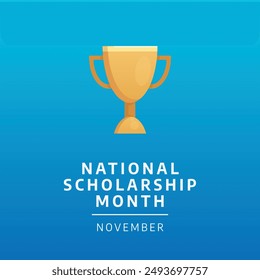 vector graphic of National Scholarship Month ideal for National Scholarship Month celebration.