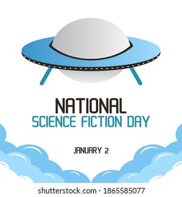 gráfico vectorial del día nacional de la ciencia ficción bueno para la celebración del día nacional de la ciencia ficción. diseño plano. diseño de volante.ilustración plana.