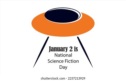 vector graphic of national science fiction day good for national science fiction day celebration. flat design. flyer design.flat illustration.