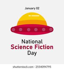 vector graphic of National Science Fiction Day good for national National Science Fiction Day celebration. flat design. flyer design.flat illustration.