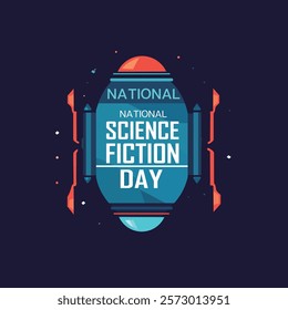 Vector graphic of national science fiction day good for national science fiction january 2 holiday