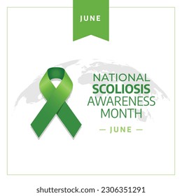 vector graphic of National Scoliosis Awareness Month good for National Scoliosis Awareness Month celebration. flat design. flyer design.flat illustration.