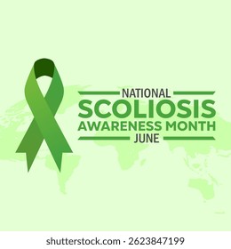 vector graphic of National Scoliosis Awareness Month, ideal for National Scoliosis Awareness Month celebration.

