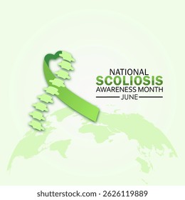 vector graphic of National Scoliosis Awareness Month ideal for National Scoliosis Awareness Month celebration