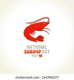 vector graphic of national shrimp day good for national shrimp day celebration. flat design. flyer design.flat illustration.
