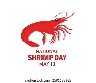 vector graphic of national shrimp day good for national shrimp day celebration. flat design. flyer design. flat illustration.